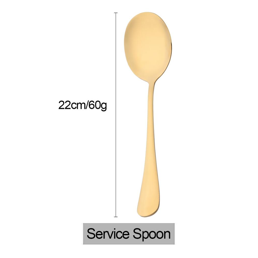 1ks veřejná sada lžic na servírování lžic Západní zrcadlo leštěné nerezové příbory Barevné jedinečné bufetové servírovací lžíce Kuchyňské doplňky