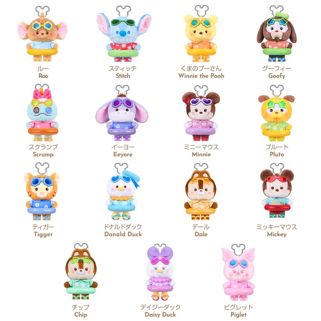 TOP TOY Disney Mickey Family [Summer Water Play] Plush Toy Series [1 Piece] Gacha Gacha Blind Box