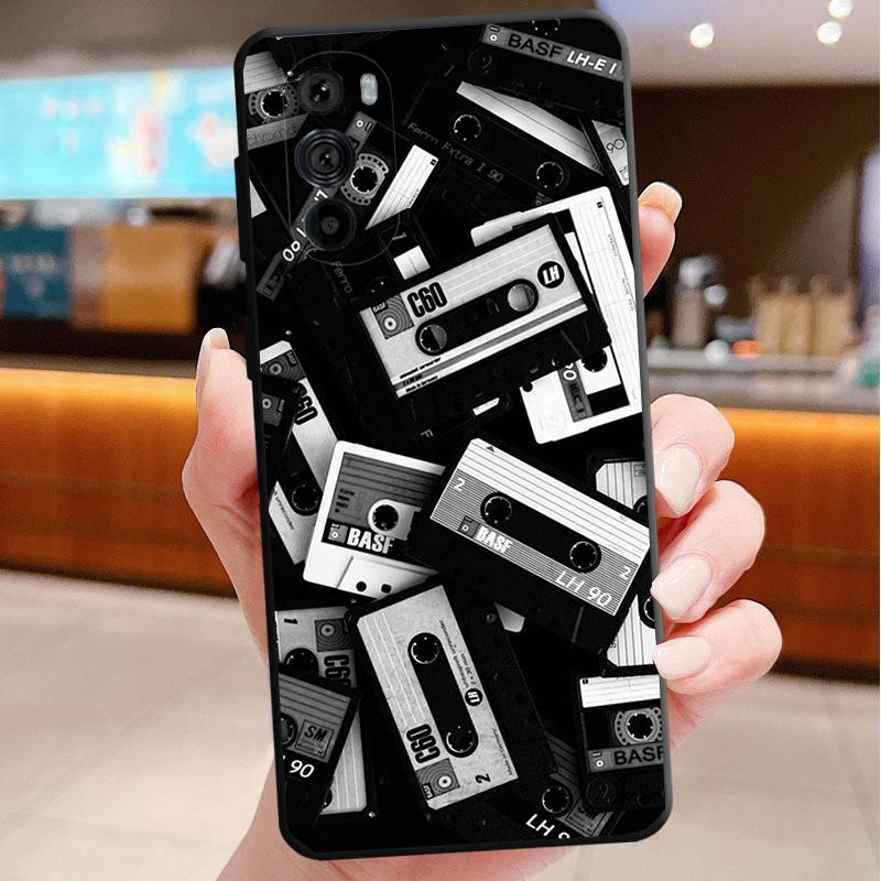 Retro Cassette Tape Phone Case For Motorola Edge 60 50 40 Pro 60 50 40 30 Ultra Neo Fusion Moto G Play G Stylus G Carcasas