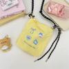 Cute Color Embroidery Bucket Bag Small Cloth Bag College Girl Casual Shoulder Crossbody Mobile Phone Bag