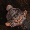 Yixing Handmade Purple Clay Tea Pet Golden Toad Model Sculpture Crafts Animal Tea Figurine Ornaments Chinese Tea Set Decoration
