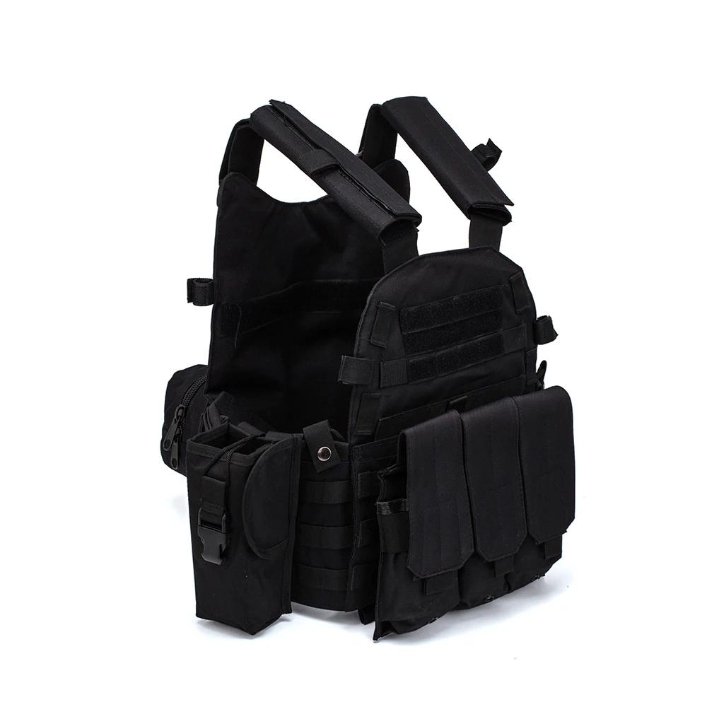 

Тактичний жилет Molle CP Multicam Камуфляжний Жилет-бронежилет Plate Carrier Airsoft 6094 Кишеня для M4 Бойовий Військовий Армійський Жилет Тканинне Спорядження чорний