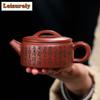 190ml Creative Yixing Purple Clay Teapots Handmade Large Caliber Pot Raw Ore Dragon's Blood Sand Tea Making Kettle Zisha Tea Set