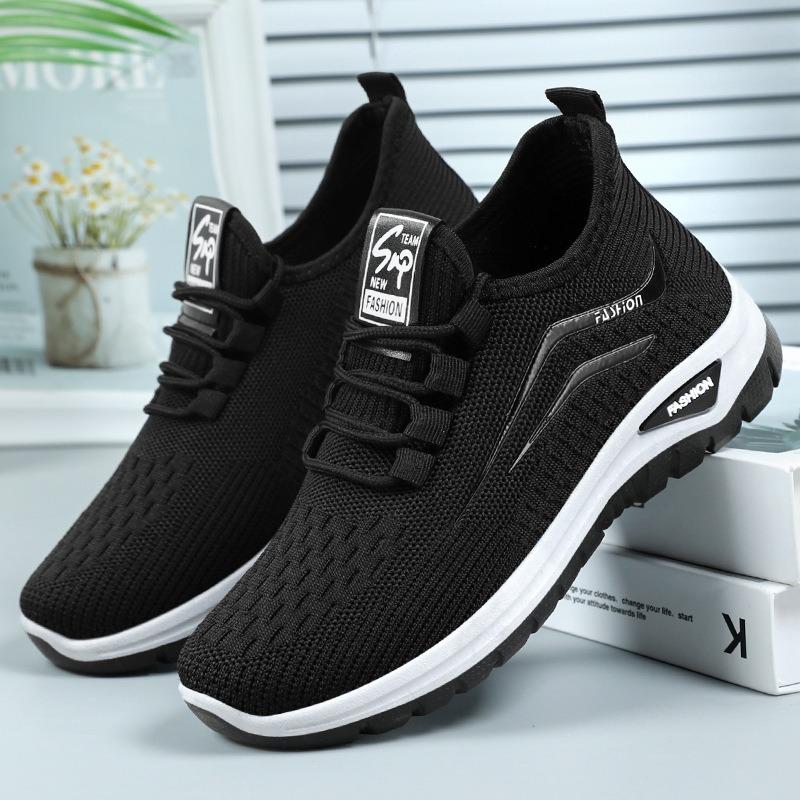 Sneakers Women's New Large Size Shoes Women's Shoes Fly-woven Breathable Mesh Shoes Lightweight Casual Shoes