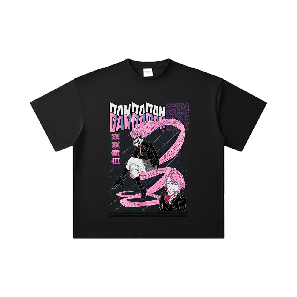 260 GSM Double Yarn 32 Count 100% Cotton Dandadan V2 Aira Print Unisex Heavy Cotton T Shirt