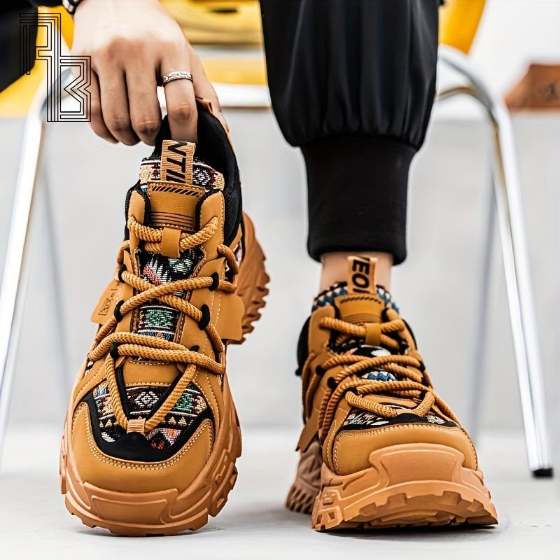 New Autumn And Winter High Top Board Shoes For Men, Casual And Fashionable Trendy Shoes, Thick Soled And Durable Shoes