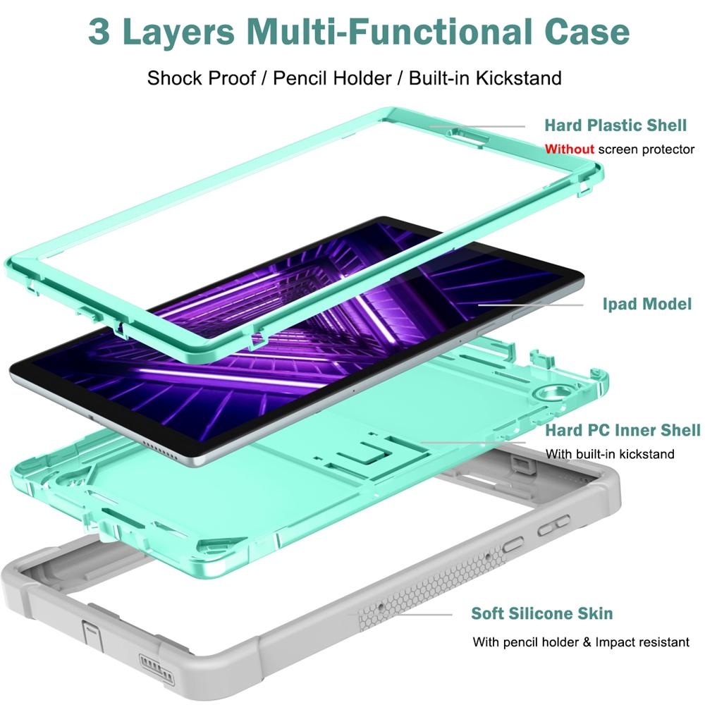 For Tab M10 Plus TB-X606X X606F Case Kids Silicon Tablet Cover for M10 Plus 3rd Gen 10.6inch TB-125FU 128FU M10 HD