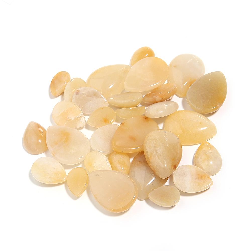 LOULEUR WaterDrop Natural Stone Cabochon For Jewelry Making Tiger Eye Amethyst Lapis Lazuli Agate Stone Beads for Handwork