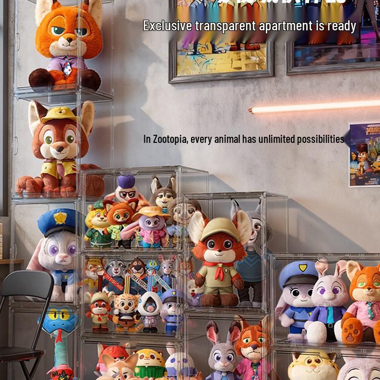 POPMART Zootopia 2 Doll Display Box: Magnetic Opening Stand