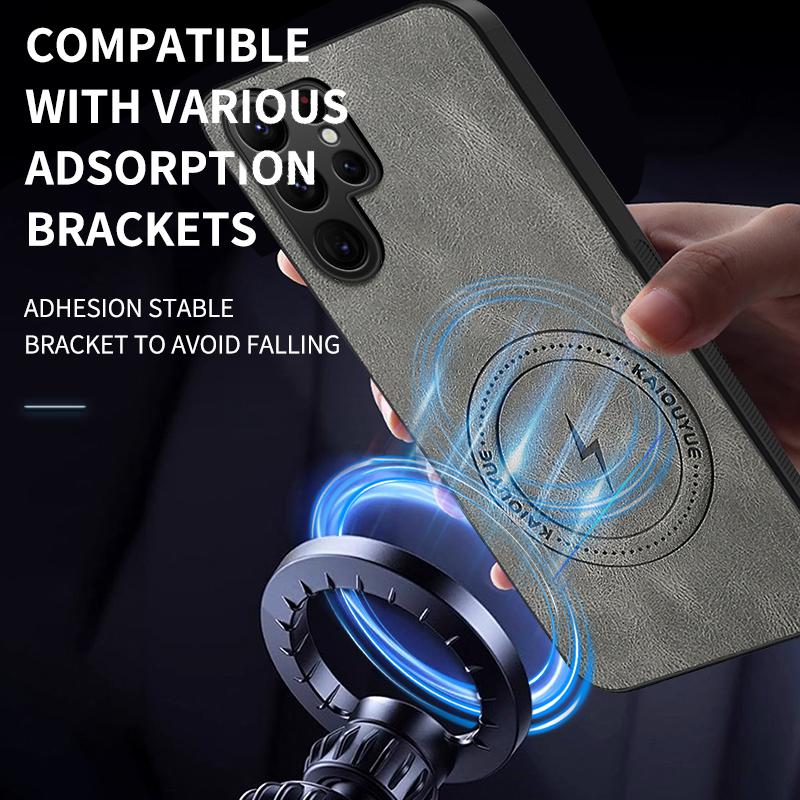 Pentru Samsung S26 Ultra Husă de Telefon din Piele Stil Nou de Lux Pentru Samsung Galaxy S26 Ultra Încărcare Wireless Magnetică Husă Rezistentă la Șocuri