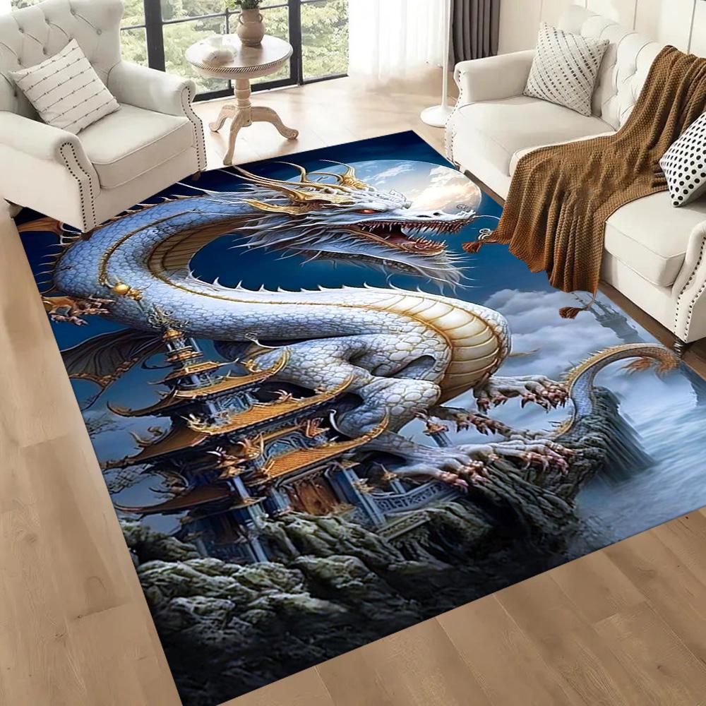 Chinese Dragon Fantasy Floor Mats for Living Room, Bedroom and Room Decoration Are Suitable for Gifts.