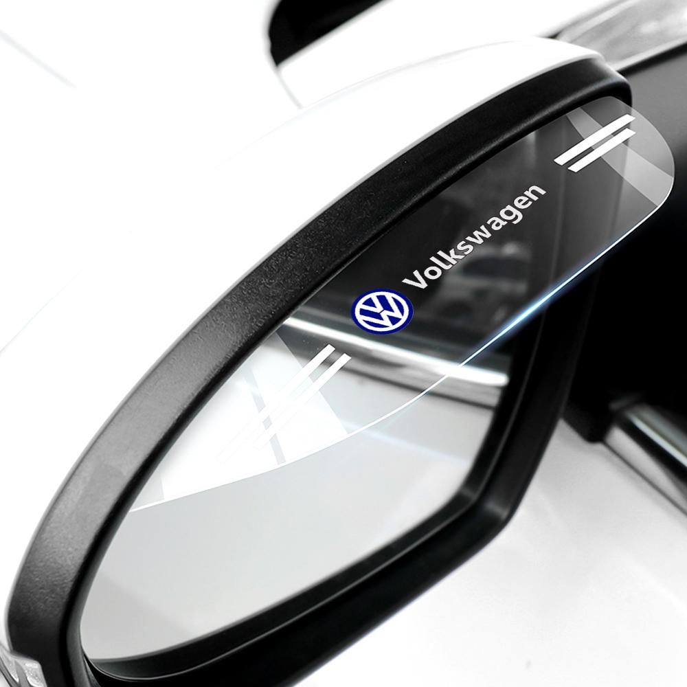 SVLHP1 2Pcs Car Rearview Mirror Rain Eyebrow Sun Shade Protector Stickers For Volkswagen VW Tiguan Jetta Polo 6R Touran Golf Passat GTI b2