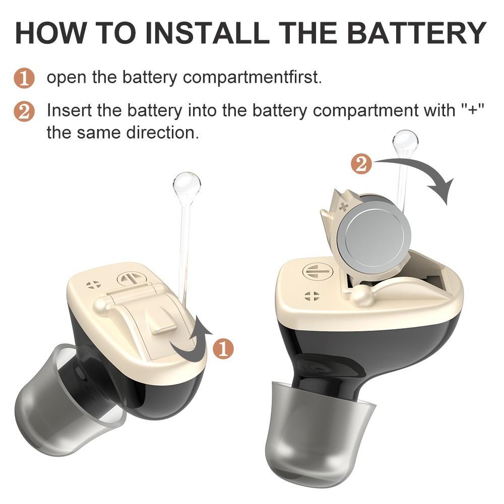 Digital Invisible Hearing Aid Professional Mini Size In-Ear Hearing Amplifier Audiphone Rechargeable Sound Enhancer