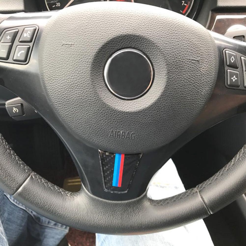 Carbon Fiber Steering Wheel Emblem Sticker for 3 Series E90 E95 0512