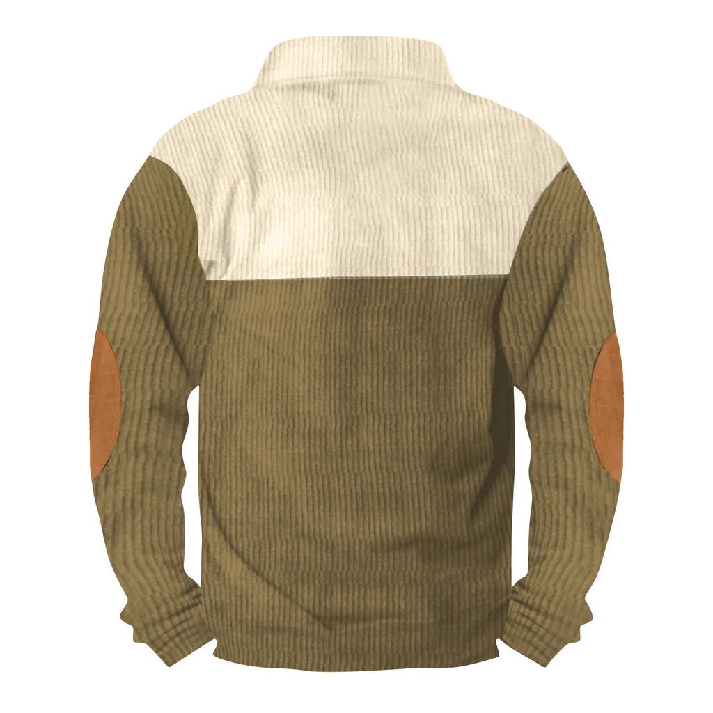 Jarní a pánská mikina se stojacím límečkem je venkovní ležérní svetry