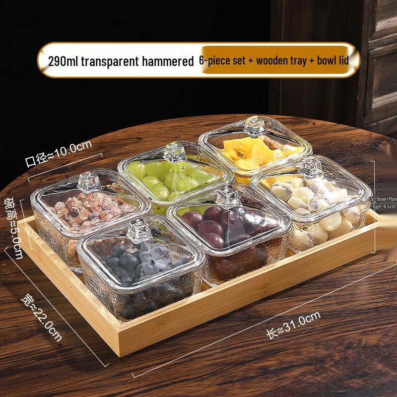 Glass Divided Fruit & Snack Platter