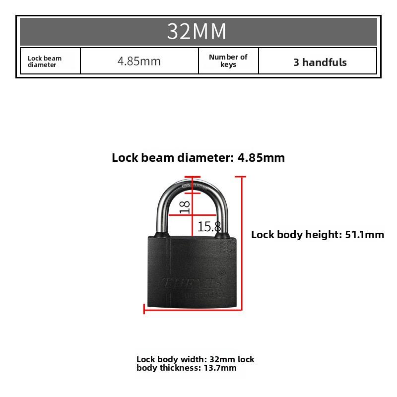 

Heavy Duty Padlocks with Keys Waterproof Anti-Rust Anti-Theft Copper Core High Security Lock for Gate Shed Garage Locker Outdoor (black,No) чёрный