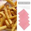 50 Sheets Checkerboard Burger Food Wrapping Paper Rice Ball Bento Baking Bread Mat Grease-proof Sandwich Basket Liners Cheese