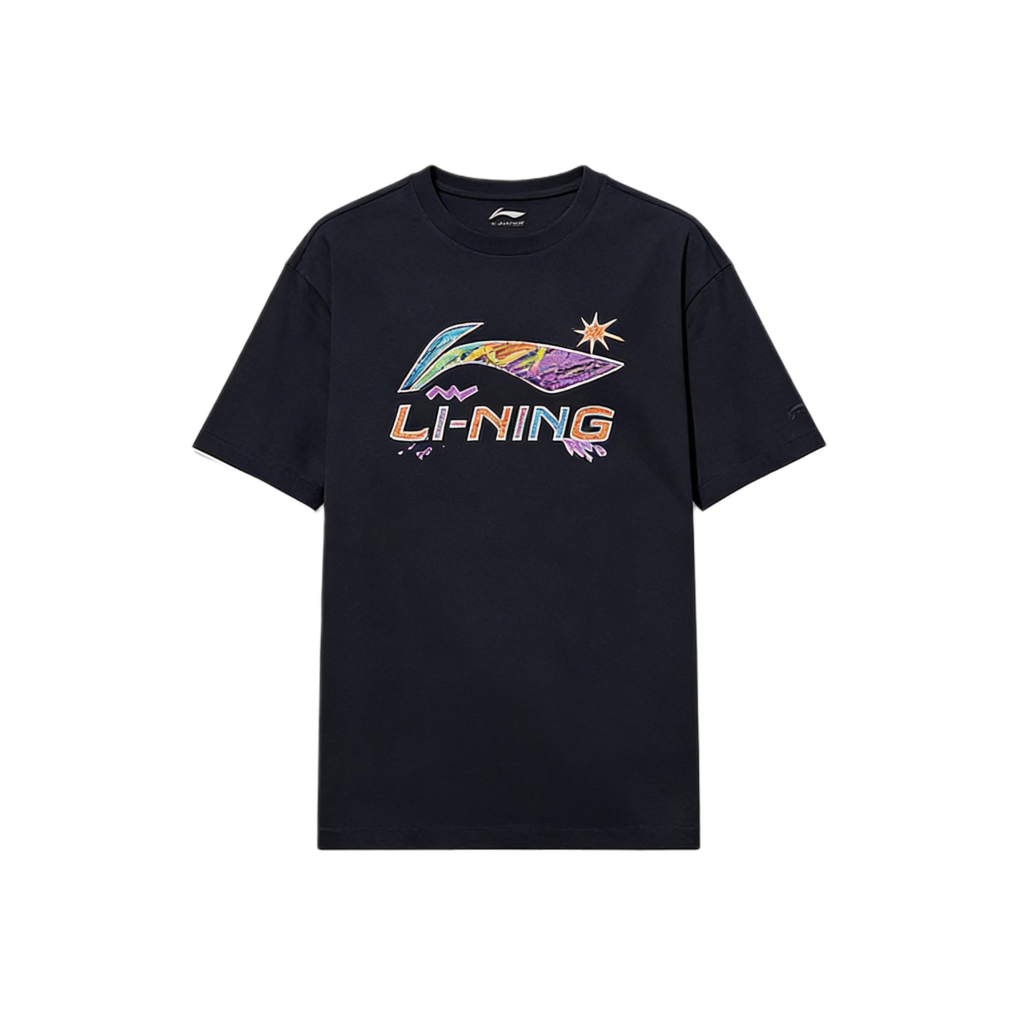 

Li-Ning Comfortable Versatile Loose Fit Sports Round Neck Short Sleeve T-Shirt Unisex Tops AHSW456-1 M