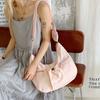 Versatile Crossbody Dumpling Bag Large Capacity Nylon Shoulder Bag Pleated Drawstring Bag  Travel