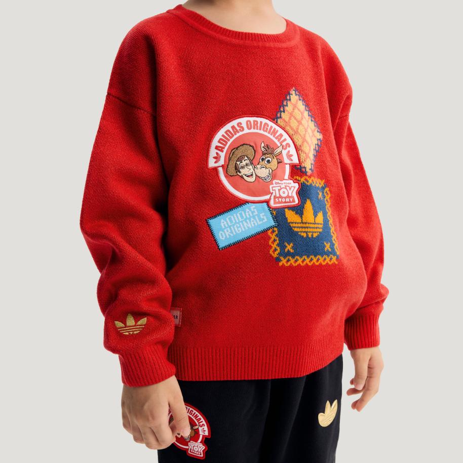 adidas Sweter z kolekcji Originals X Disney Pixar Toy Story na Nowy Rok Sportowy Luźny Pulower Długi Rękaw Dzieci Dziecięce bluzki KS3164