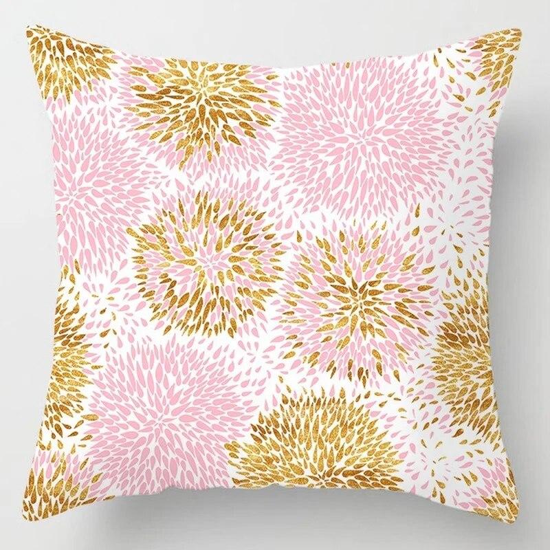 Pink Feather Pillowcase Decorative Bed  Car Sofa Cushion Cover Home Fashion Cute