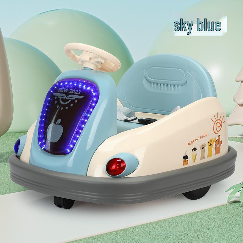 

Электрическая машинка-бампер с дистанционным управлением для детей: Дрифтовая и работающая от аккумулятора, четырехколесная игрушечная машинка для детей.