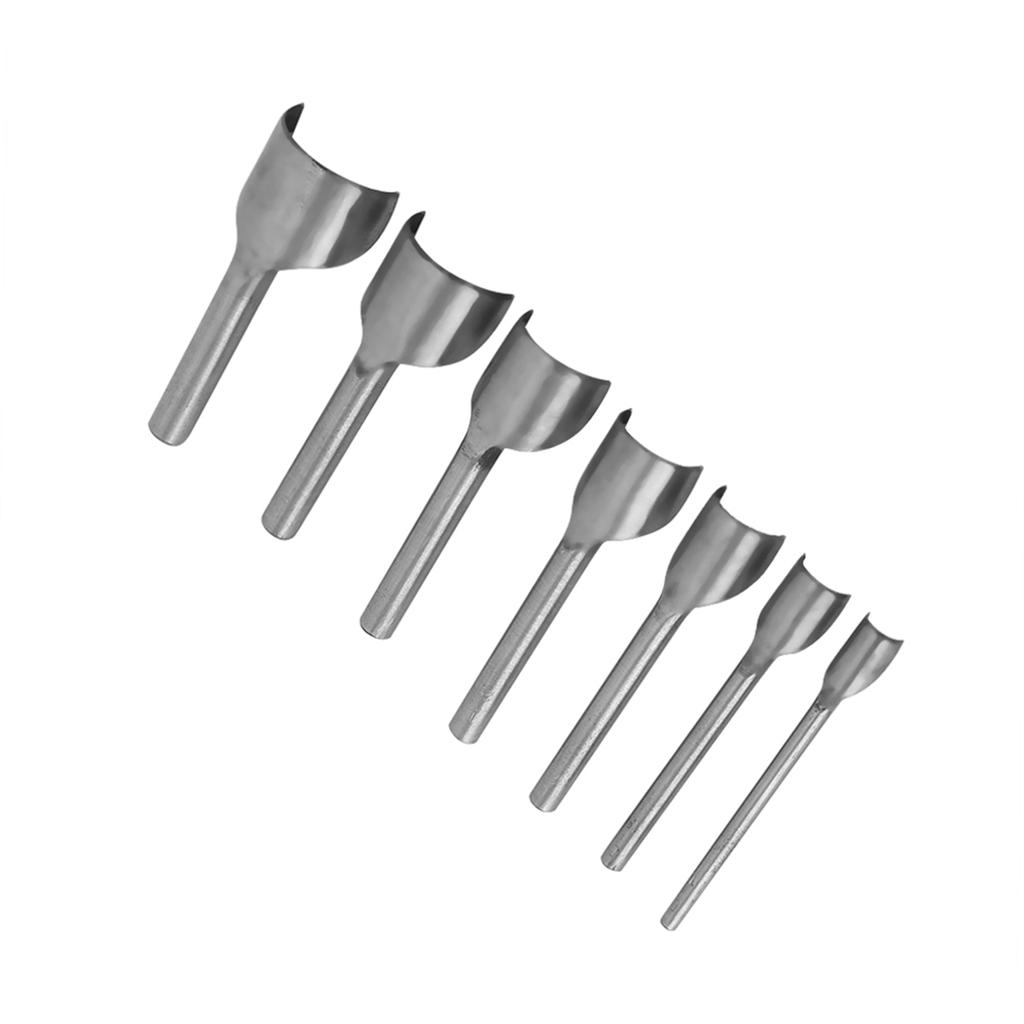 7pcs  Set DIY Leather Carft  Half -Round Punch Belt End Cutter For Home Leather Sewing(10-40mm)