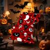 1pc Orenge Purple Halloween Blanket Ghost Bats Print for Sofa Skin-Friendly Soft Blanket New for Home Halloween Decoration