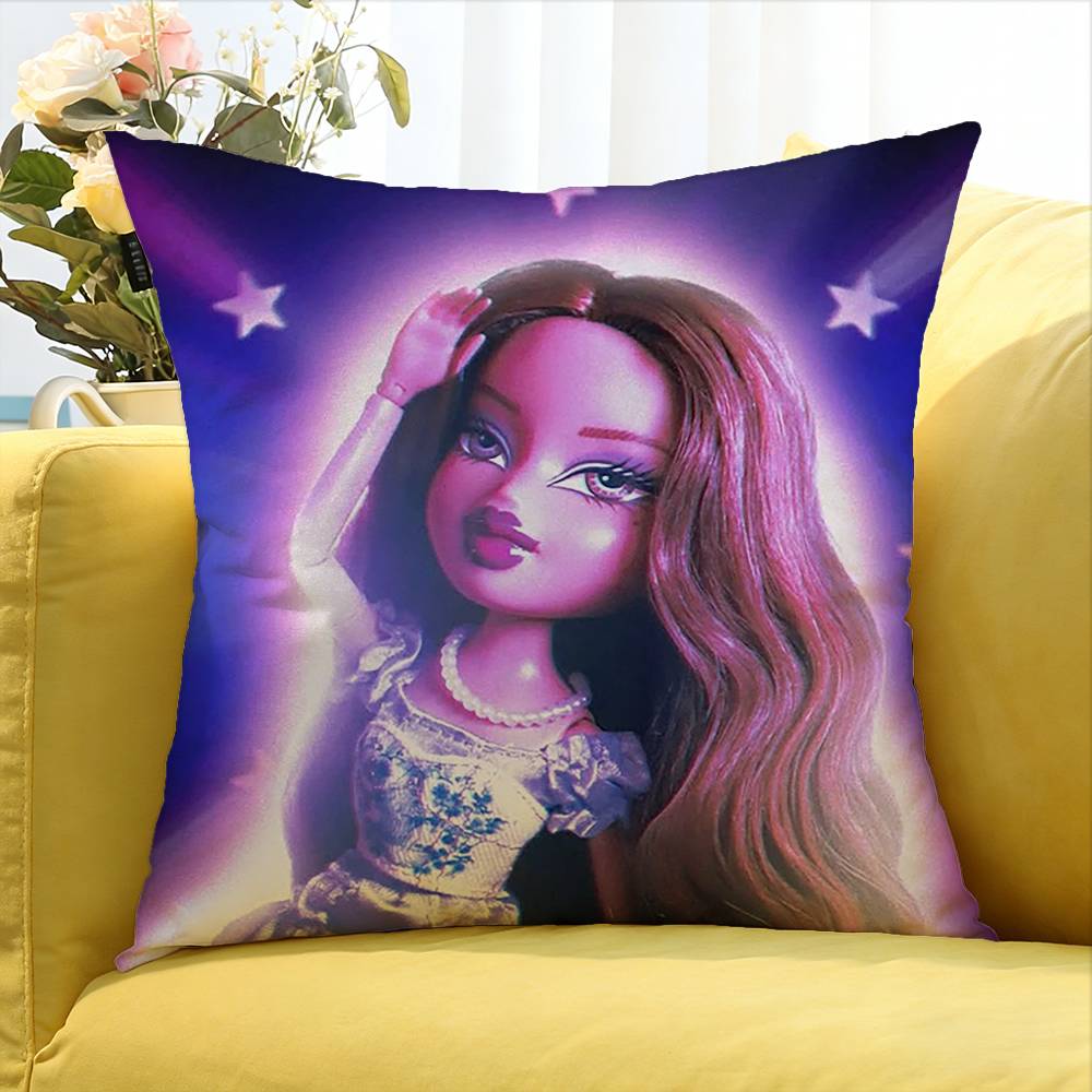 

FFashion BBratz DDoll World Various Sizes Square Pillow Case For Car Home Bedchamber Decor 30X30cm