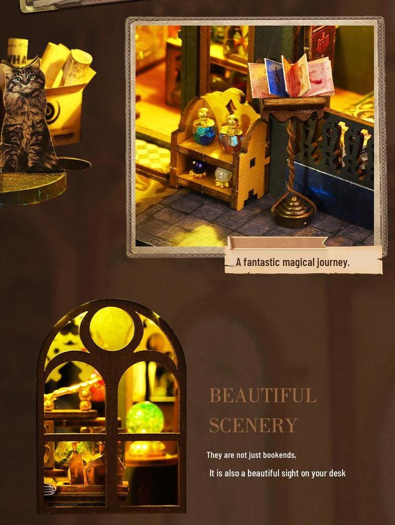 Jiate DIY Holo Magic City ES012: Hand-Assembled Villa Castle Model Toy Ornament Gift