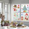 9 ks/sada Vánoční Santa Claus Vánoční strom Okenní samolepka Sněhová vločka Samolepky na zeď DIY 2025 Dětský pokoj Nový rok Domácí dekorace