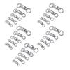 25Pcs Ball Bearing Fishing Swivels 360 Degree Rotation Stainless Steel Rings for Saltwater Use 5 Sizes
