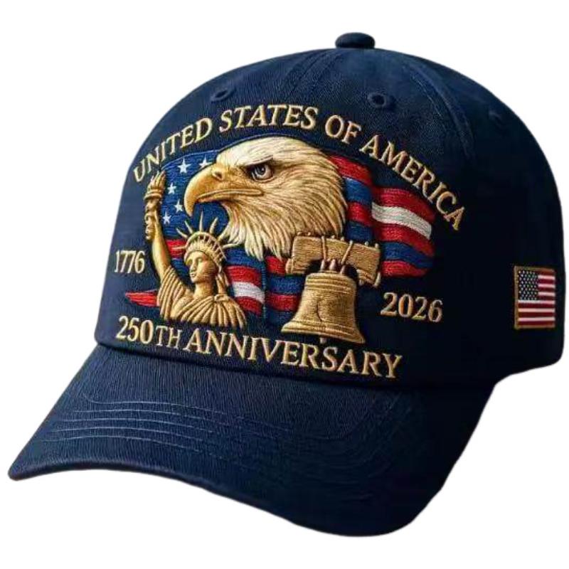 USA 250th Anniversary Commemorative Hat USA Patriotic Baseball Cap Eagle Flag Embroidered Baseball Hats Gift for Dad & Veterans