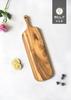 BILL.F Acacia Wood Cutting Board, Kitchen Cutting Board with Handle, Natural Material, Stylish, Camping, Home Cooking, 41*12*1.5cm