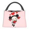 Cartoon Pucca Insulated Lunch Bag for Women Children Portable Food Boxes Thermal Lunch Box Tote