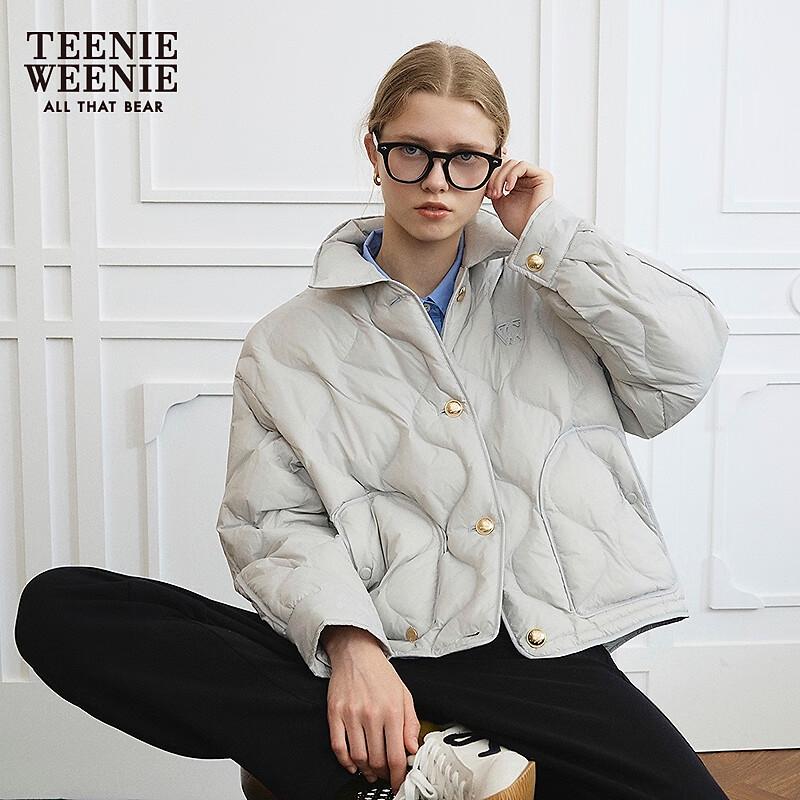 Teenie Weenie Women's 2025 Winter Loose Polo Collar Thin Down Jacket