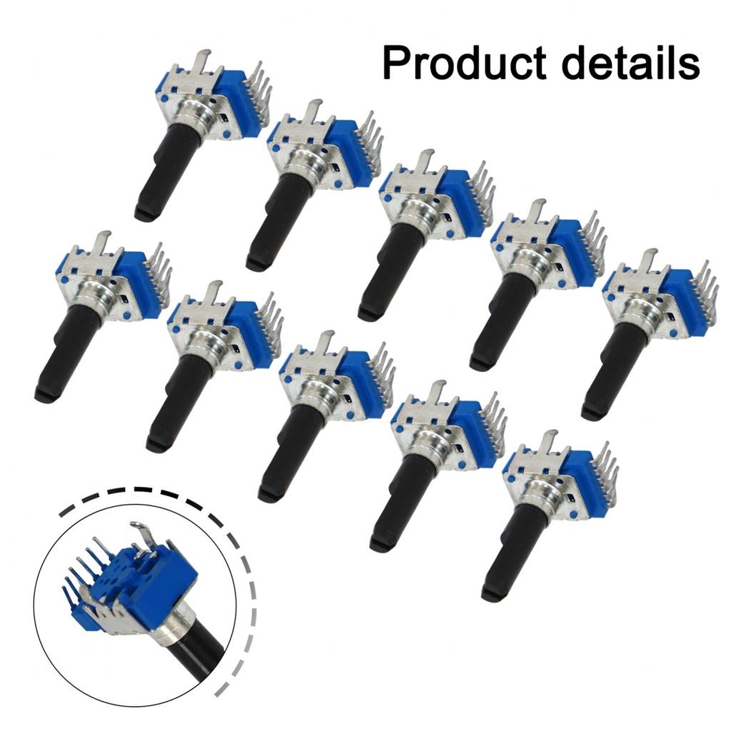 10Pcs RK12 Potentiometers For Audio B10K B20K B50K B100K 6 Pin Control