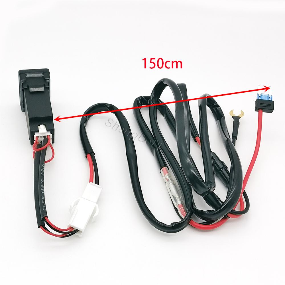 White Led Fit for For Toyota New LC120 Prado Fuse Box Connector Car Type-C PD QC3.0 Dual Phone Charging Adapter Charger Socket