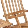 vidaXL Garten-Liegestuhl mit Fußstütze und Tisch Massivholz Teak