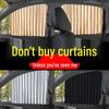 Magnetic Car Sunshade Curtain with Telescopic Track for Privacy