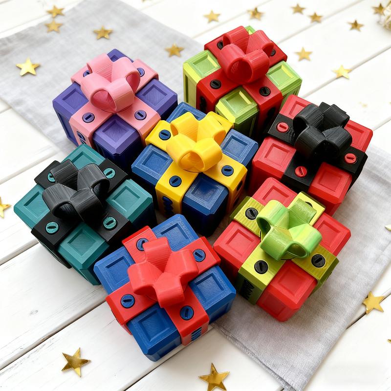1 Juego de Dedo Medio Novedad Navideña Caja Sorpresa para Adultos Con Tornillos Impreso en 3D Divertido Regalo de Broma Regalo Molesto Para Amigos