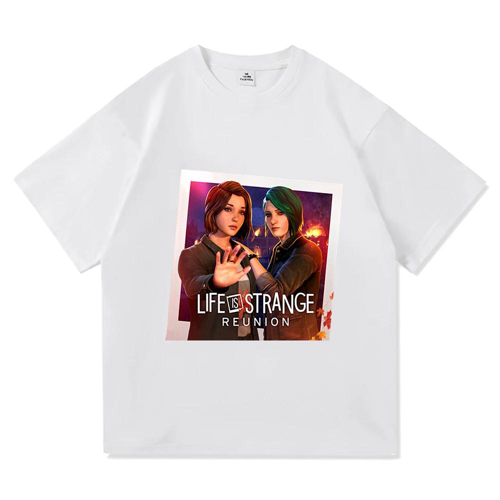 

Life Is Strange Reunion Tshirt Summer Short Sleeve Soft Male Tshirts Hot Game Fashion Design Graphic Merch Unisex Streetwear 4XL