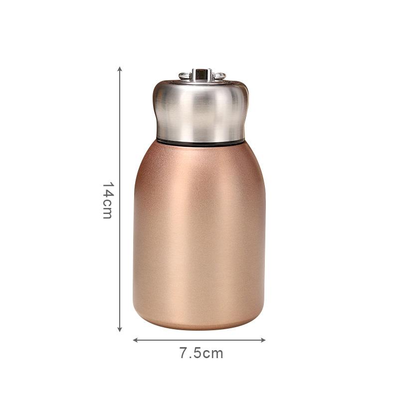 

Бутылка для воды объемом 300 мл, мини-кружка-термос из нержавеющей стали, термокружка для кофе, портативная, модная, для бизнеса, вакуумная, для улицы розового золота
