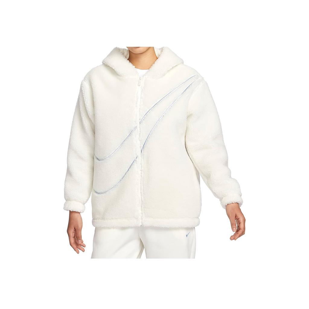 Nike Dragon New Year Series Sportswear Fleece Hoodie With Logo Women Tops Sail FZ6536-133