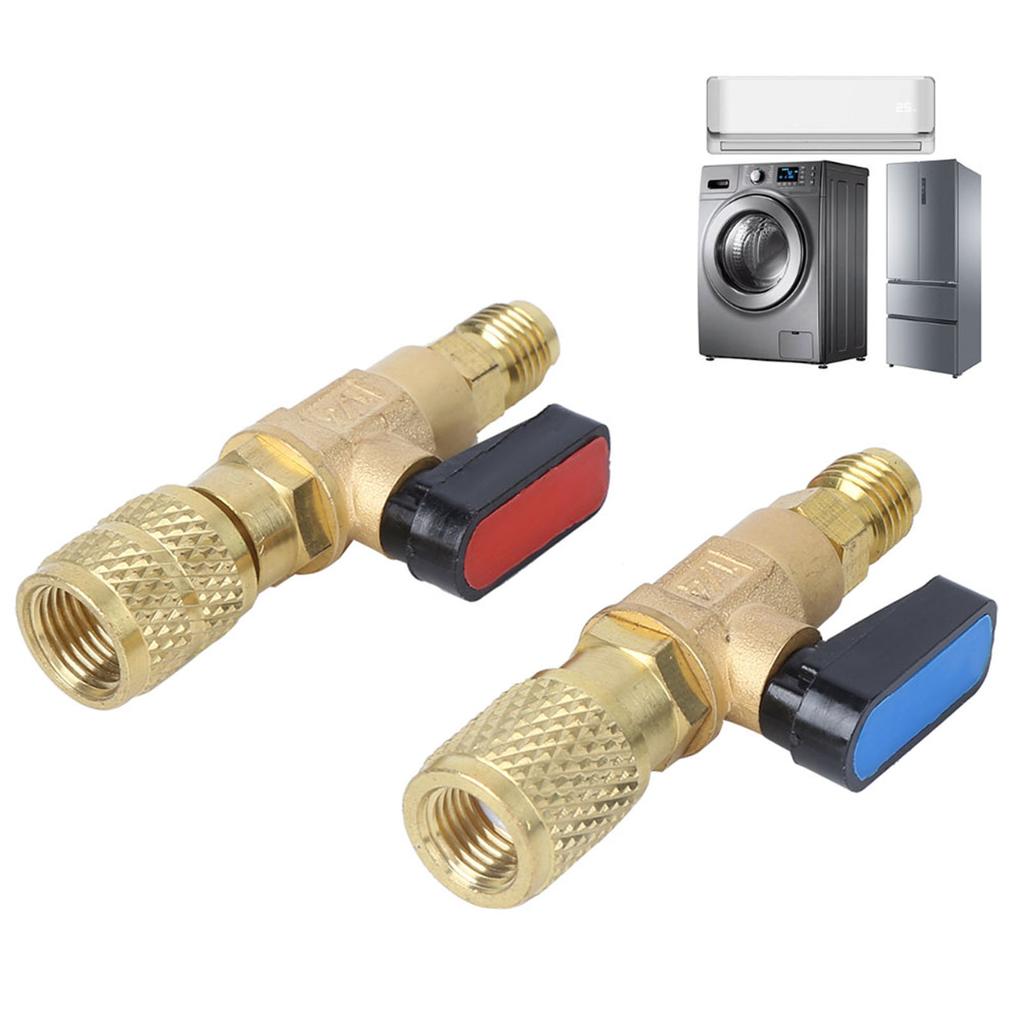 Kältemittelventil Klimaanlage Ladeschlauch Adapter Kugelhahn für R22 R410A