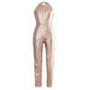 Women O-Neck Sequin Off Shoulder Sleeveless Rompers Jumpsuit Playsuit 