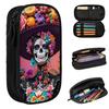 Day Of The Dead Sugar Skull Mexican Girl Pencil Case for Boy Girl School Pen Box Pencil Bag Stationery Supplies Pen Holder Bag