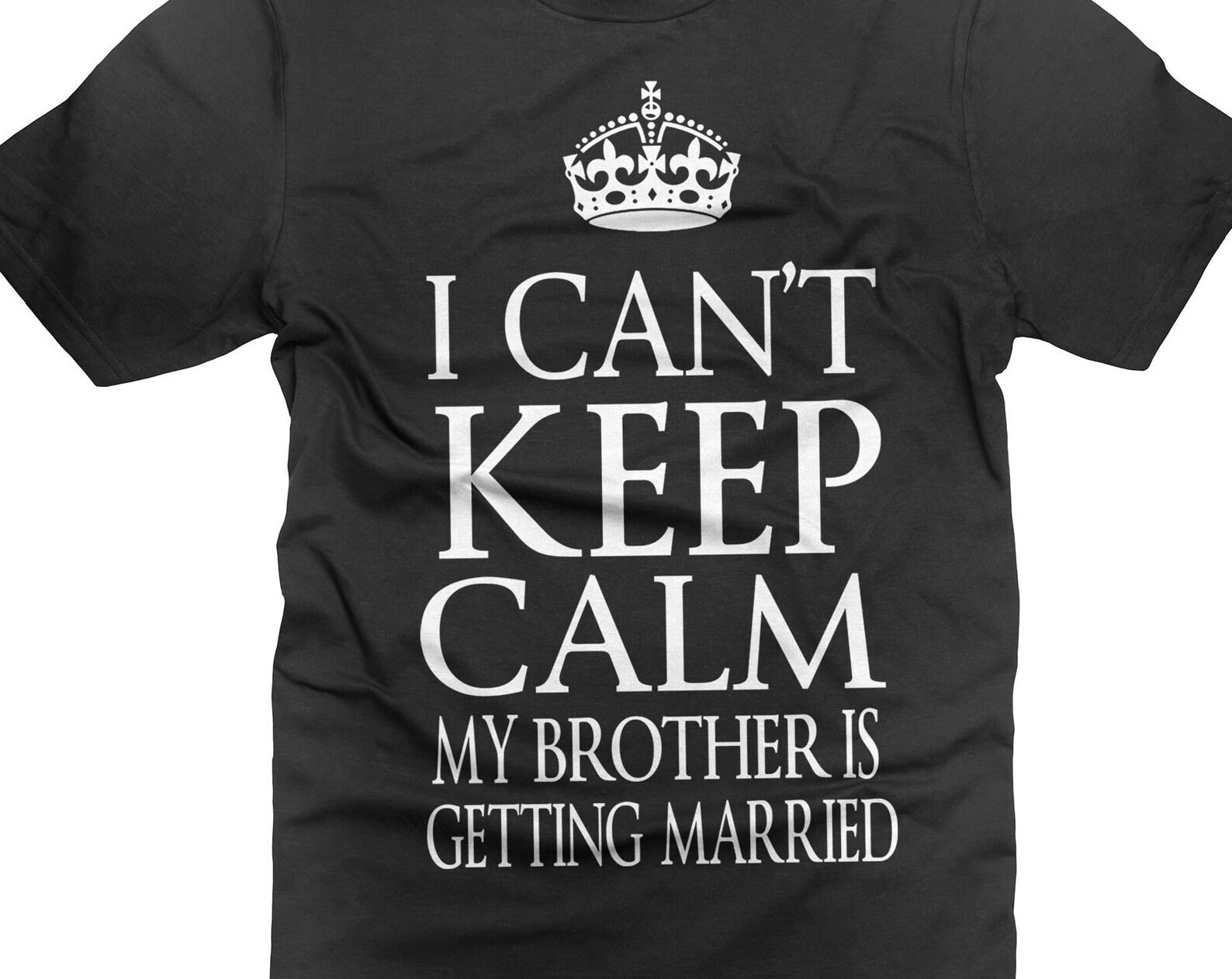 Funny Brother of the Groom Wedding T-Shirt: Bachelor Party S