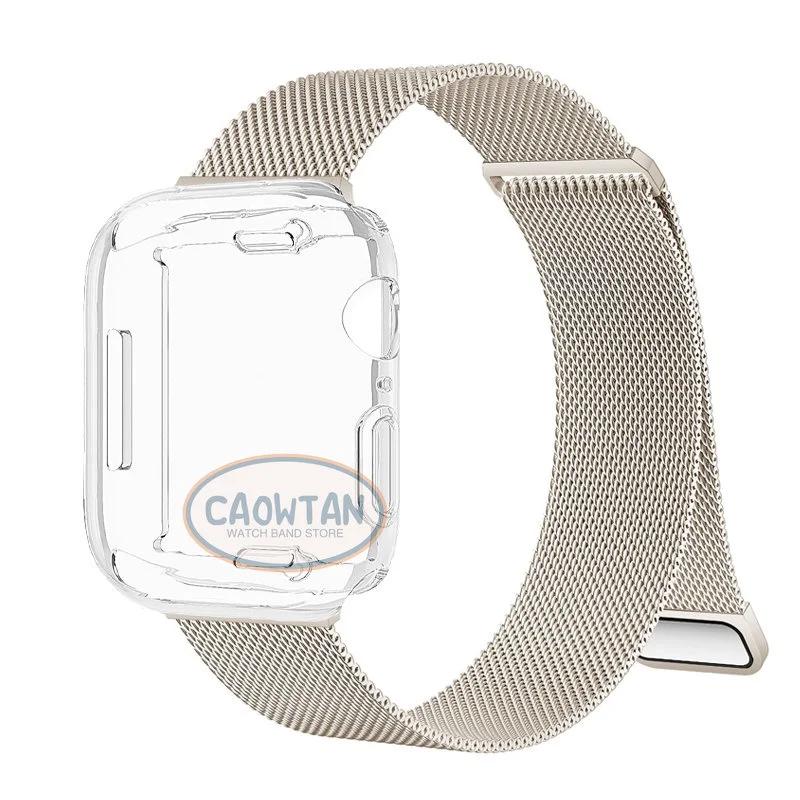 Milánský pouzdro+řemínek pro Apple Watch Band Ultra 49MM 41 40 44mm 38mm 46mm TPU obrazovka iWatch Series 10 9 8 7 6 SE 5 4 Correa 42mm